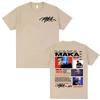 Rapper Maka Aura Tour Album 2025 T Shirts for Unisex Women Vintage Style Harajuku Street Tshirt Casual High Quality Cotton T Shirt