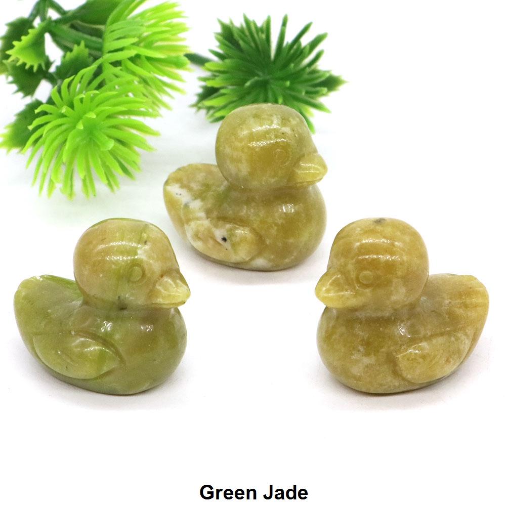 1.2" Little Duck Statue Natural Stone Reiki Healing Crystal Amethyst Tiger Eye Animal Figurine Gemstones Crafts Home Decor Gifts