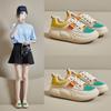 2024Women's Sneakers Spring Korean Style Fashion Lace Up Casual Round Head Trainers Walking Shoes Zapatillas Deportivas De Mujer