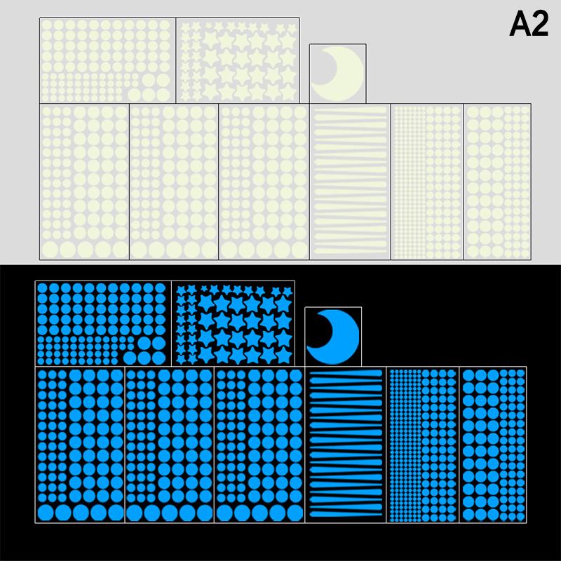 Leuchtende Punkte Aufkleber Abnehmbare Leuchtende Punkt Aufkleber Leuchtende Decken- & Wandaufkleber Wecker Schalter Aufkleber DIY