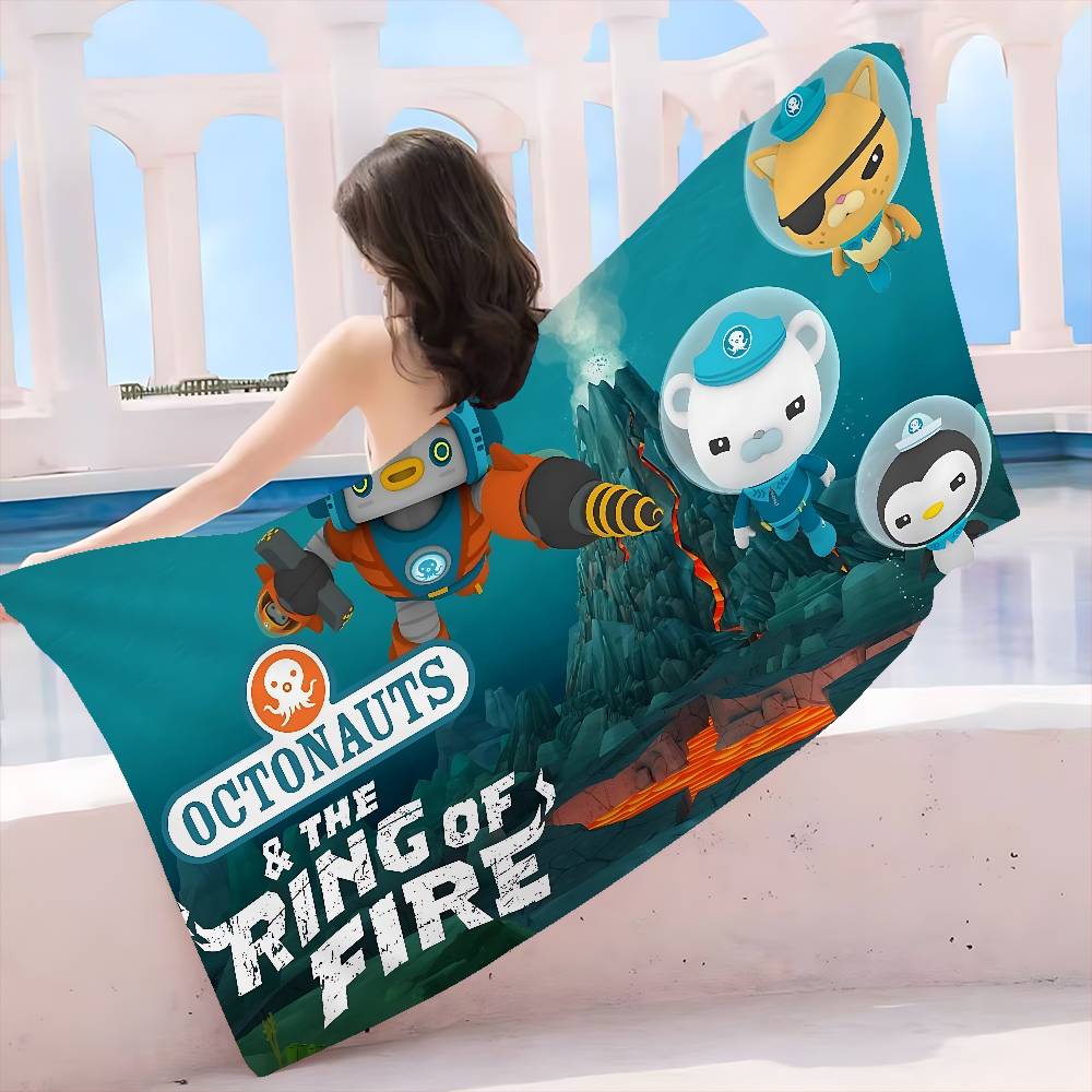 The O-Octonauts Cartoon Bath Towel Microfiber Soft Water Absorbing Breathable For Girl Kids Decorative Cartoon Beach Towel