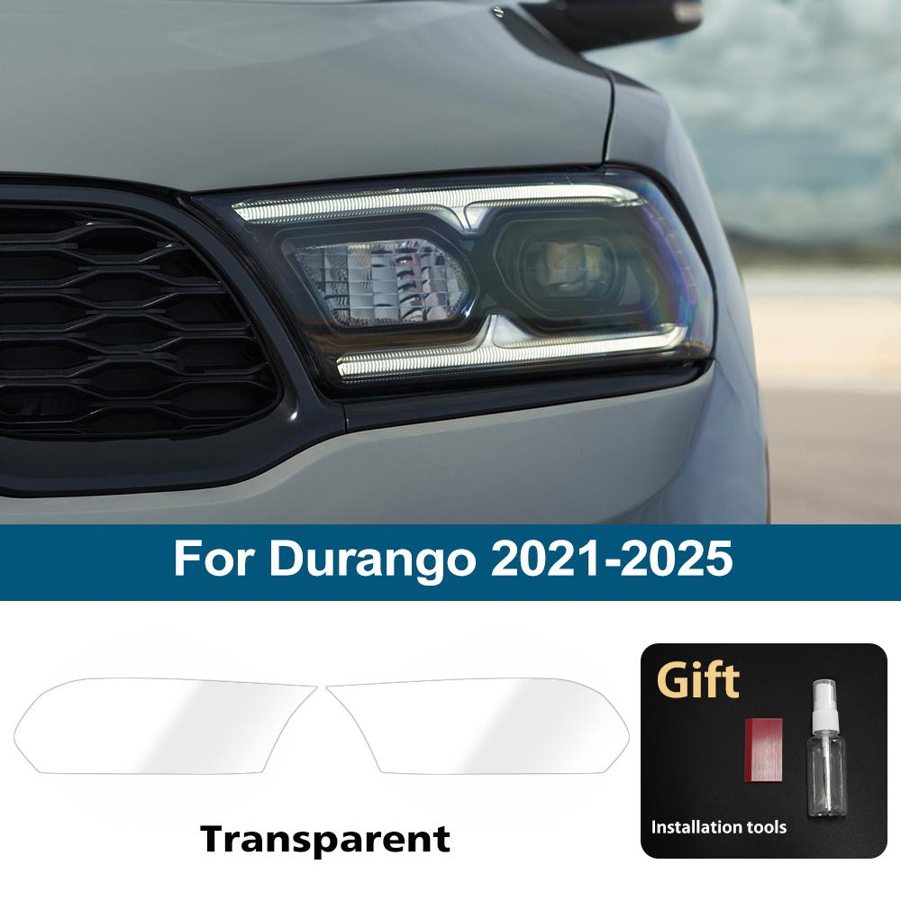 

Smoke Black High-Gloss Car Headlight Protective Film For Dodge Durango 2026-2026 Pre Cut TPU PPF Anti-Scratch Vinyl Wrap Film For Durango CLR
