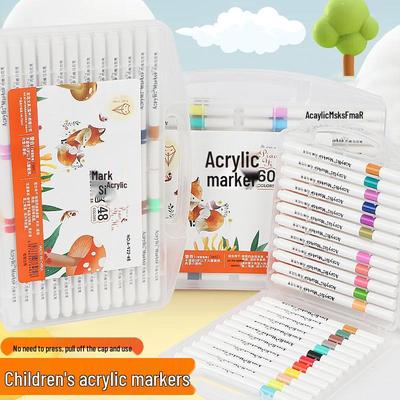 Washable Layerable Acrylic Markers - Child & Student Graffiti Art Pen Set