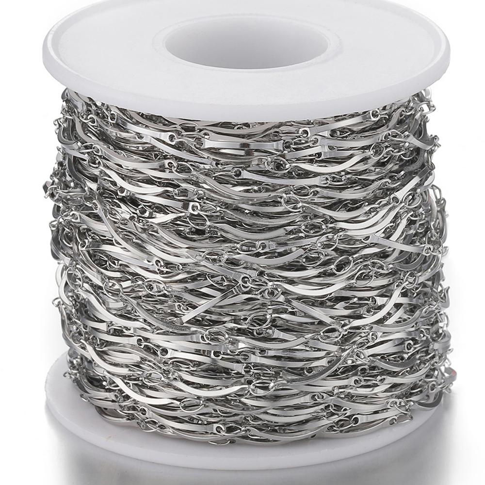 

1Meter Stainless Steel Stick Chains for Jewelry Making Bracelet Necklace Gold Chain Anklet Accessories Components DIY No Fade