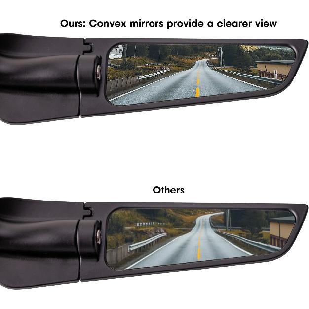 Racing Motorcycle Rear View Mirrors, 360° Rotating Stealth Mirrors Compatible With Honda CBR300R CBR500R CBR600RR CBR1000RR, Kawasaki Ninja 300 400