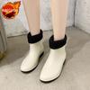 Japanese Style Waterproof Rain Boots For Women Low Heel Anti-Slip Kitchen Gum Boots Casual Outdoor Comfortable Slip-On Footwear