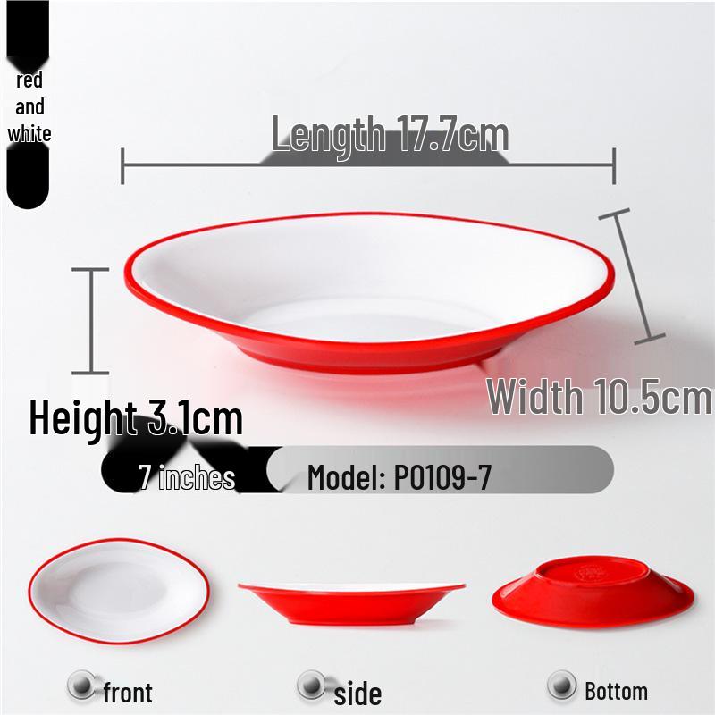 Zweifarbige Melamin-Tischware: Kleines Schalen- und Schalenset für Buffet und Grill-Dipsaucen.