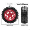 4 Pieces Wheels and Tires 2.7x1inch Replacement for 1/18 2S 223S RC Crawler Lightweight