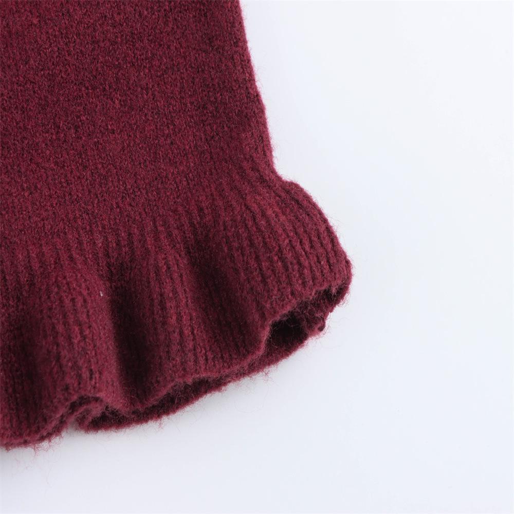 Autumn Women's Casual Long Sleeve Layered Knit Cardigan Sweater