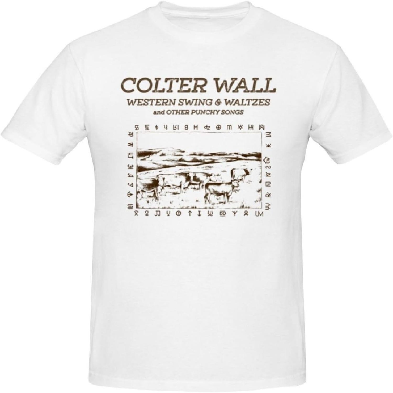 QFFGTNHJ Men s Colter Music Wall Summer Fashion Pattern T-Shirt XXXXXL белый