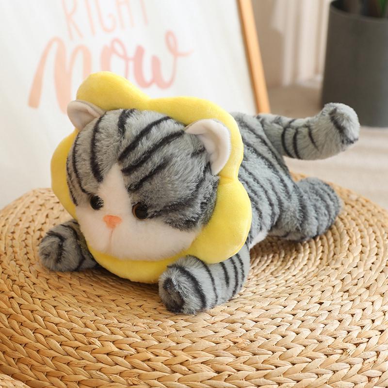 Kawaii Cat Plush Toys Lovely Kitty Turn To Flower Bread Toast Taiyaki Lion Dolls Stuffed Soft Pillow Great Birthday Gift