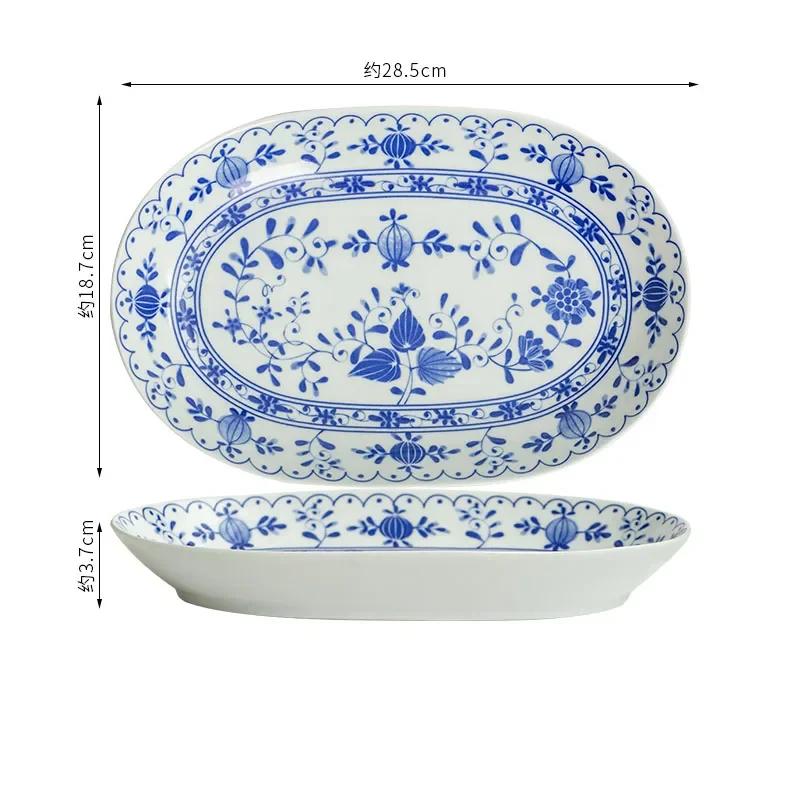 Keramikteller im Retro-Chinesischen Stil, High-End Hotelrestaurant, Pastateller, Köstliche Gerichte, Fischteller, Einzigartiges Haushaltsgeschirr