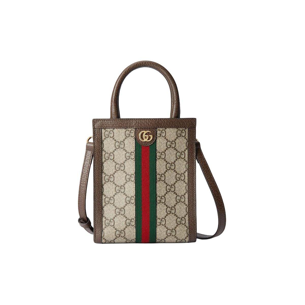 

Gucci Ophidia Removable Adjustable Shoulder Strap Canvas And Leather Mini Bag Women Handbags Beige Ebony 772317-96IWG-8745 Shopping Bag Set(Basic Set+Shopping Bag)