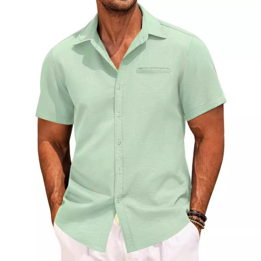 Yazlık Erkek Günlük Kısa Kollu Polo Tişörtler Yazlık Moda Yakalı Gömlekler
