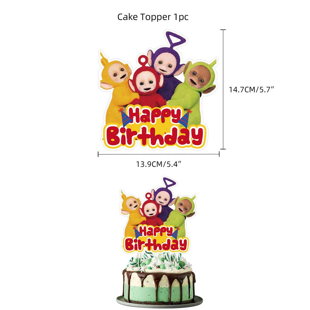 

Телепузики Тема Детский День Рождения Мультяшный Набор для Украшения Принадлежности Шары Cake Topper-