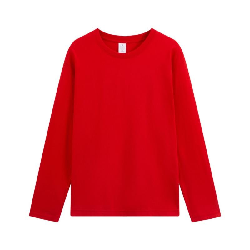 New Round Neck Loose Tees Long Sleeve T-shirt 12 Solid Color Cotton White T-shirt High Quality Oversized Tees Plus Size S-5XL