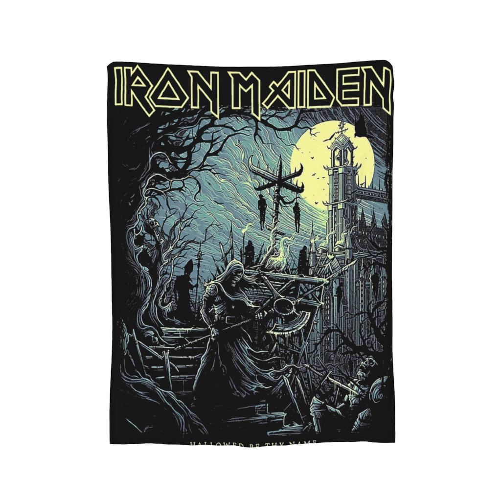 The Son Skeleton 7th Horn I-Iron M-Maidens Blankets Heavy Metal Wool Throw Blankets Summer Air Conditioning Portable Bedspread