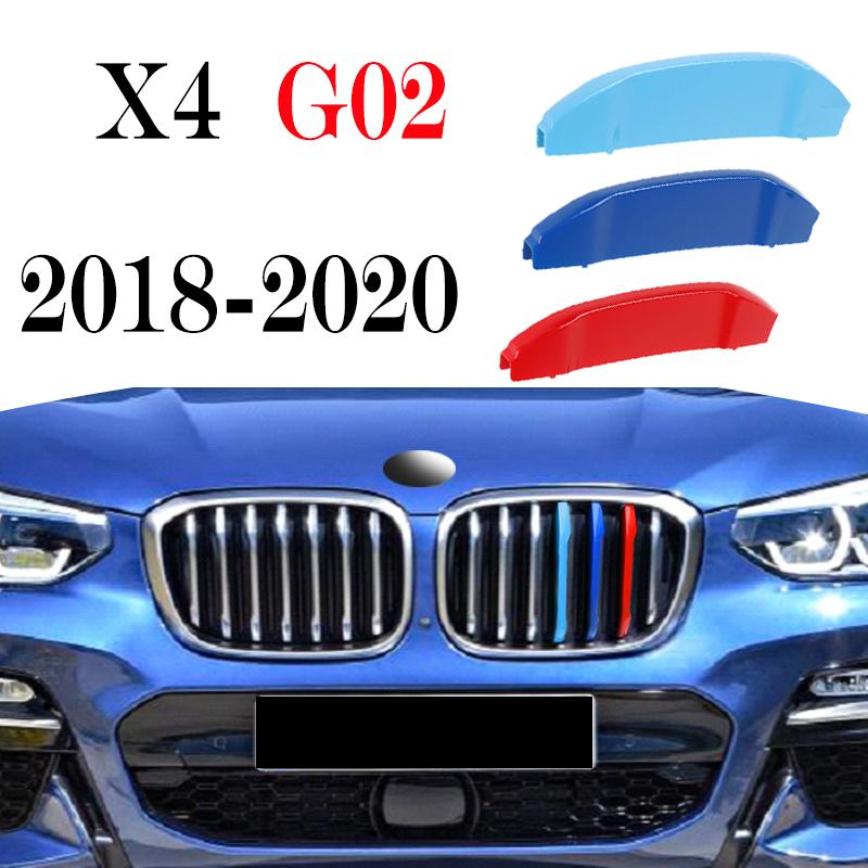 3Pcs Car Grille Trim Strip For BMW X1 X2 X3 X4 X5 X6 X7 E84 F48 F49 F39 E83 F25 G01 F26 G02 E70 F15 E53 G05 E71 E72 F16 G06 G07