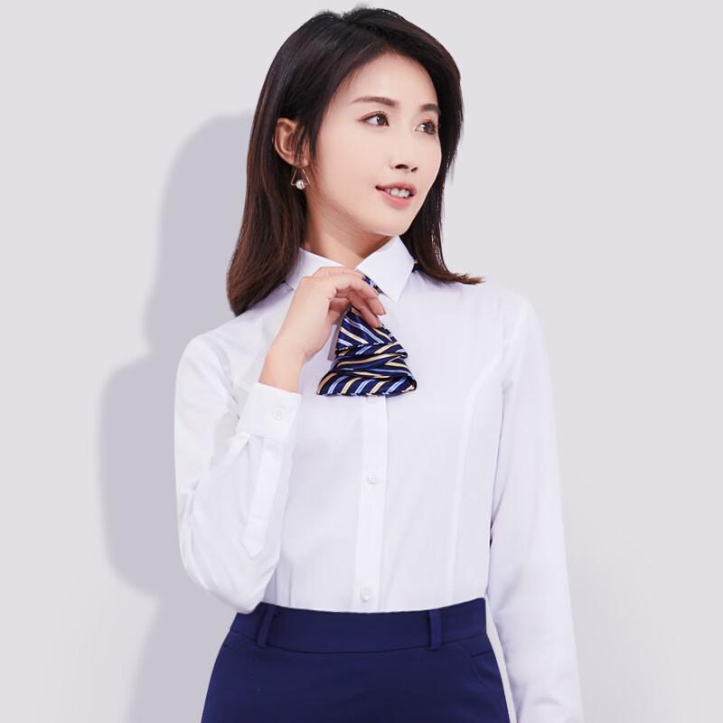 

Women s Long-Sleeve Pure Cotton Professional Shirt 35
