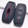 Silicone Key Cover for Ford 3 Button Smart Key, Fits Ford Focus Mondeo Kuga Escape MK4 Mustang, Shockproof Key Fob Holder, Protective Accessory