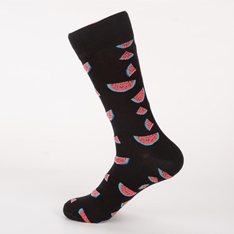 Bunte Herren-Fruchtsocken - Mittellang, Kartenloses Design für Paare