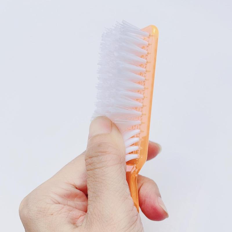 Čisticí štětce na nehty Průhledné dlouhé držadlo Měkké štětce na nehty Multifunkční pětibarevné nástroje na manikúru a pedikúru