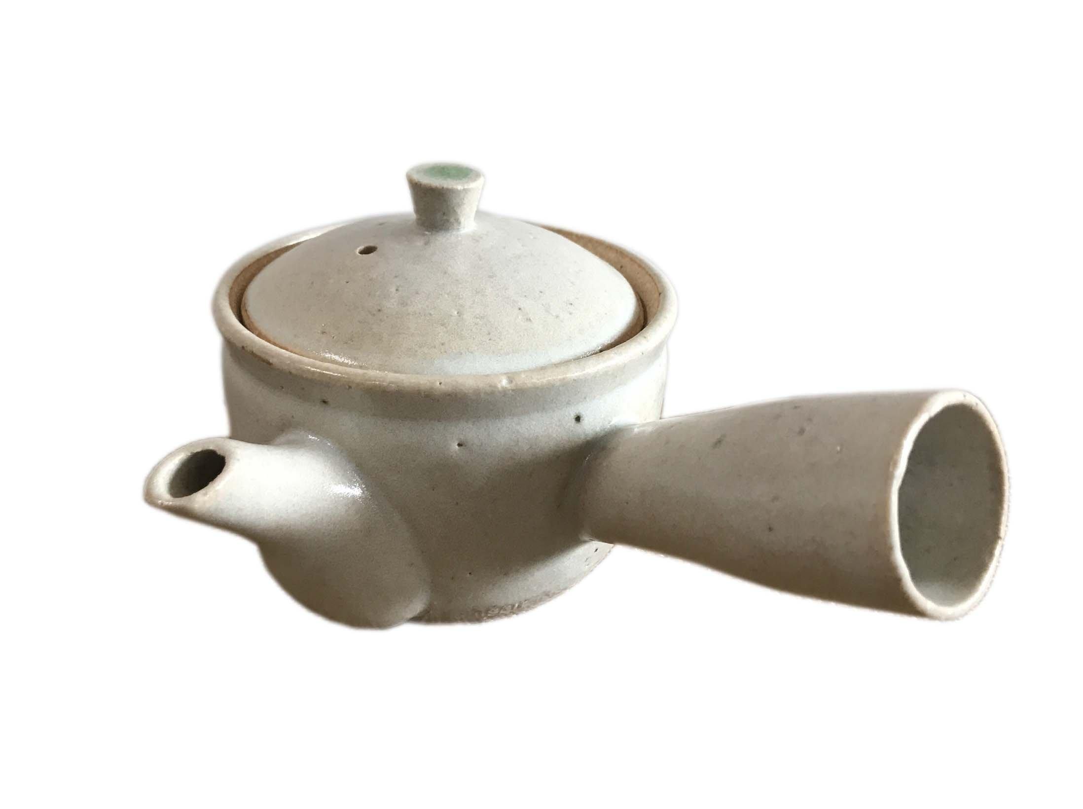 

Yamasho Pottery Teapot, White, Approx. Diameter 13 x 16 x Height 9.5cm, Shigaraki Ware, Cha-1-1