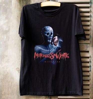 Motionless in White Band Musik Schwarzes T-Shirt Baumwolle Unisex Unisex T-Shirt