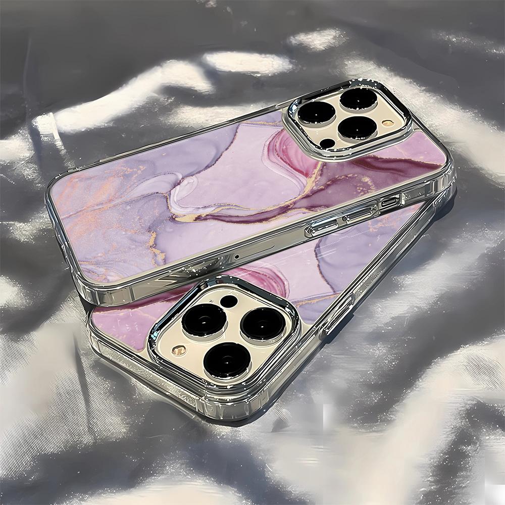 Purple Blending Clear Phone Case For IPhone 17 Air 16 15 14 13 12 11 Pro Max Back Cover For IPhone X XS XR 7 8 Plus Case Funda
