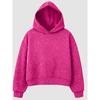 Sudadera con capucha de strass para mujer, manga larga, holgada, corta, con capucha, sudadera casual de calle