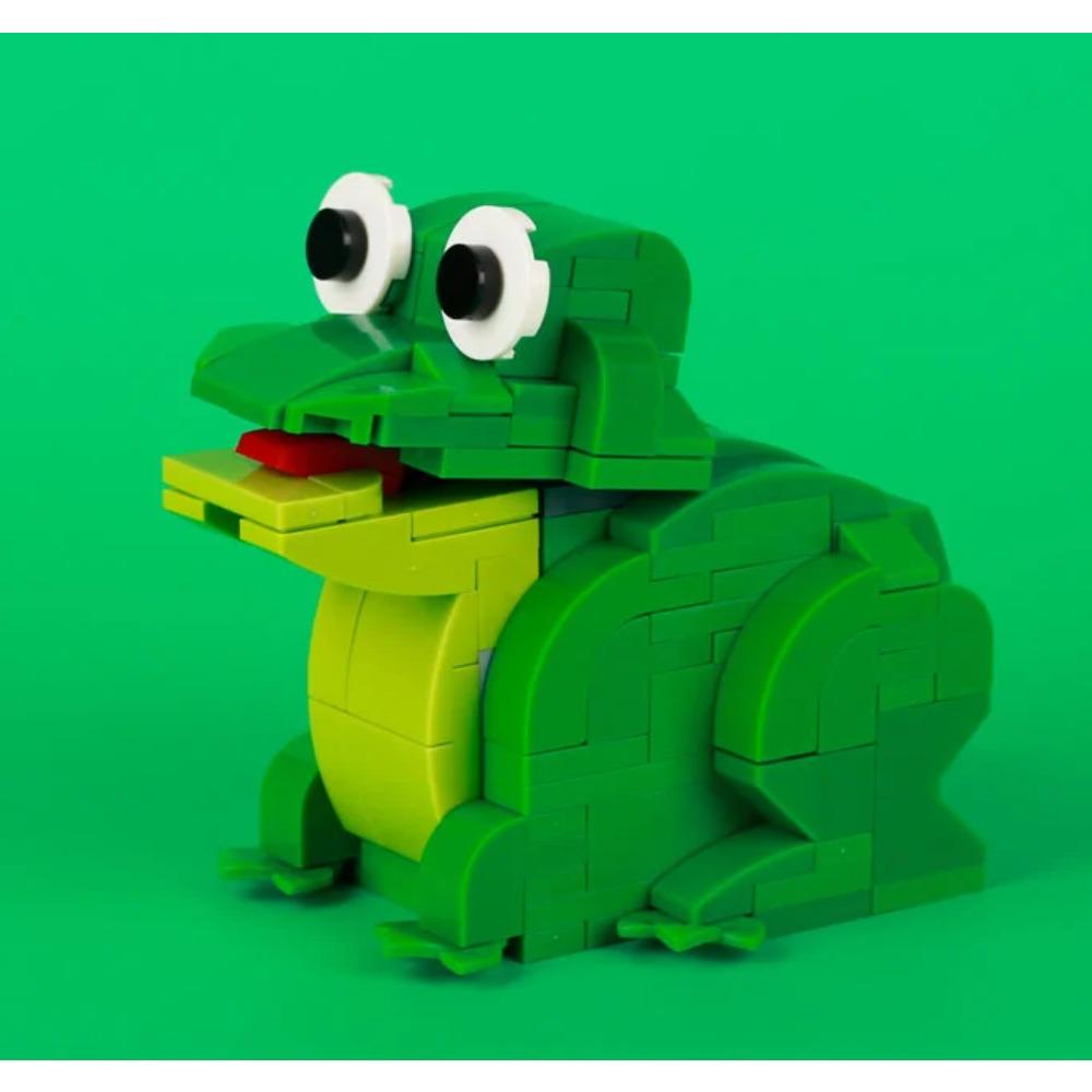 MOC City Creative Building Blocks Accessories Zoo Rhino Lion Kangaroo Wolf Fox Frog Bee Crow Peacock Mini Brick Toy Gifts X021