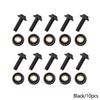 10 STK M5x16mm Motorsykkel Vindskjerm Bolter Skruer Mutter Festemiddel For Honda Suzuki Yamaha Kawasaki