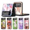 A Cute Rabbit With A Purple Hat Case for Samsung Galaxy Z Flip4 Flip3 5G PC Hard Black Phone Cover Z Flip 4 3 Zflip4 Zflip3