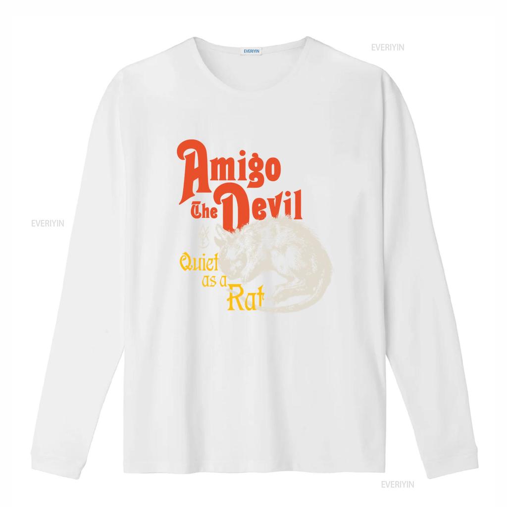 Amigo The Devil Quiet As A Rat T Shirt Black Metal Band vintage Washed designer clothes Unisex Soft Stylish fashion Stretched