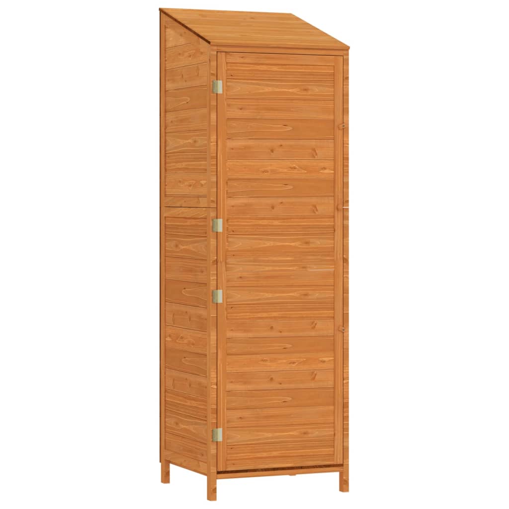 Vidaxl Garden Shed, Brown, 55X52X174.5 Cm, Solid Fir Wood