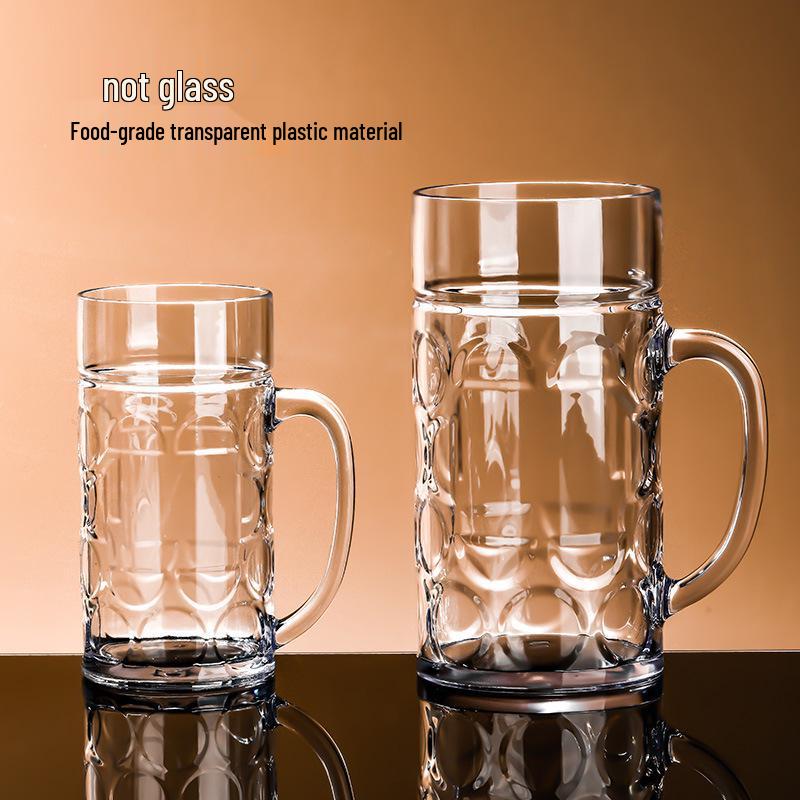 Octagonal Drop-Resistant Acrylic Beer Mug for Bar & KTV