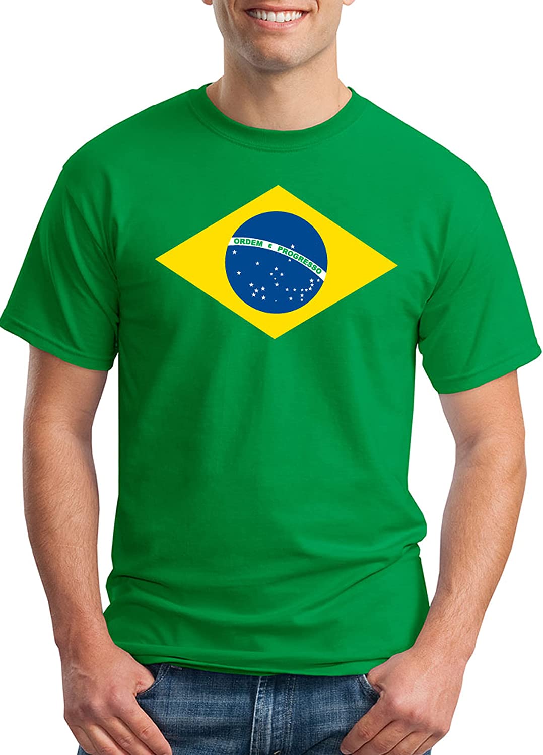 Brazil National Flag T Shirt Brasil Brazilian Green T-Shirt Men Short Casual Four Seasons O-Neck Shirts S