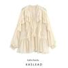 Kaslead New Women Clothes Western Style Fashion Laminated Decoration Lace Blouse 5107280 712