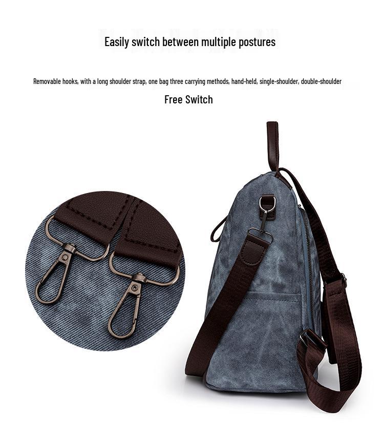 Women's Retro Soft Leather Backpack - Large Capacity, Multi-purpose & Stylish for Travel