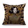 Vintage Argentina Artist Flower Leaves Background Fashion Girl Comic Beautiful Cotton Linen Sofa Pillow Case Cute Cushion Cover