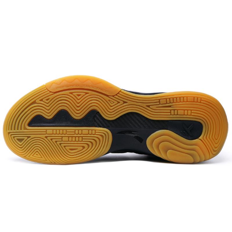 Anta KT6 Thompson Cushioning Anti-Slip And Wear-Resistant High-Top Basketball Shoes Black Gold Sneakers 112131101-2