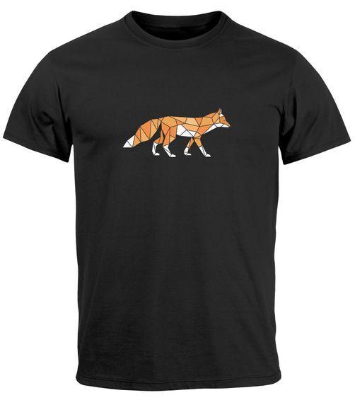 Mens T-Shirt Print Fox Polygon Art Print Geometry Outdoor Logo Animal-