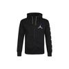 Air Solid Color Athletic Fleece Lined Zipper Hooded Jacket Men's Black CU9123-010
