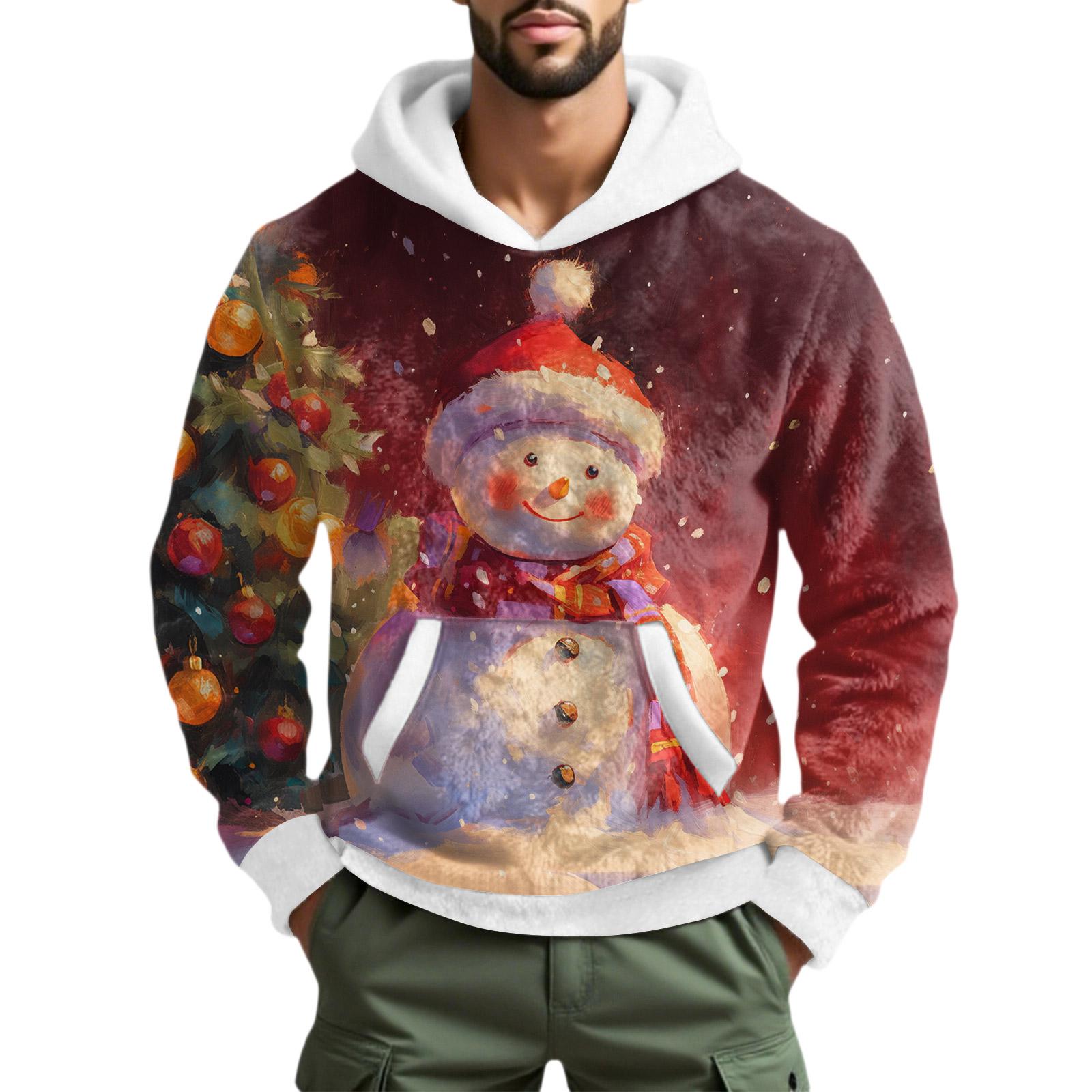 

Мужской Повседневный Модный Худи с Капюшоном на Половине Молнии с Длинными Рукавами XL винный