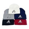1pcs Beanies Windproof Warm Knitted Hat Outdoor Sports Riding Cap Unisex Autumn And Winter Couple Gift Black