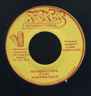 

7inch Record AUGUSTUS PABLO Havendale Rock NONE Rockers Interna Jamaica Reggae Ska Dub Used