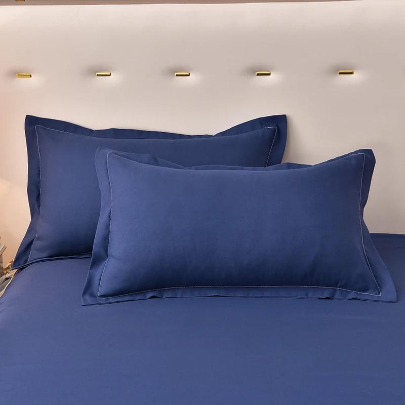 Lace Bed Skirt with Pillowcase Solid Color Bed Cover Skin-friendly Mattress Protector Cover Brushed Bed Linen for Home