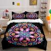 Mandala Pattern Three-Piece Set Soft Comfortable Duvet Cover Bedding Set Included 1*Duvet Cover & 2*Pillowcases, Gift