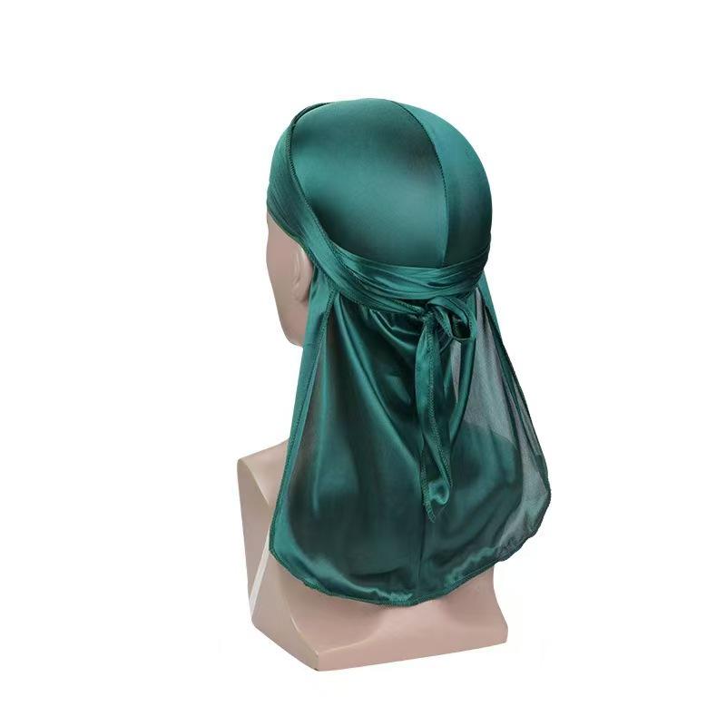 Silk Pirate Hat: Hip Hop Long-Tail Elastic Head Wrap for Men