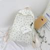 School bag 2025 fresh and cute floral school bag is simple and light for junior high school students, versatile for commuting and large capacity